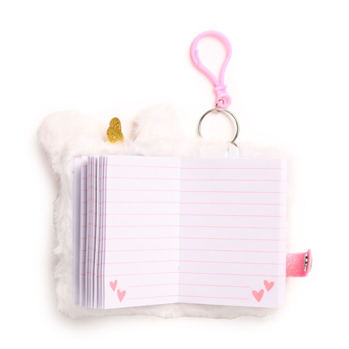 Puckator Unicorn Magic Plush A7 Mini Notepad & Multi Colour Pen (4 Colours)