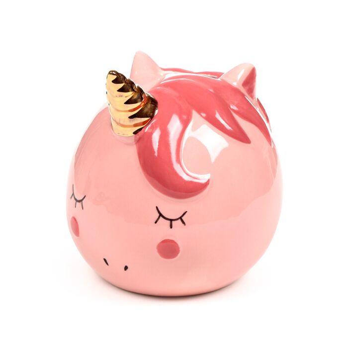 Puckator Enchanted Rainbows Unicorn Pink Ceramic Money Box