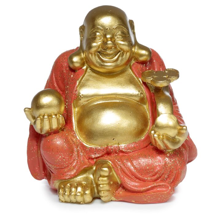 Puckator Mini Lucky Glitter Chinese Laughing Buddha 8cm