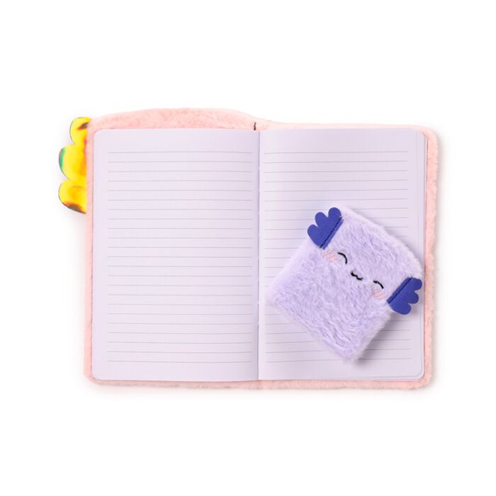 Puckator Adoramals Maddie the Axolotl Plush Notebook with Pouch & Mini Notebook