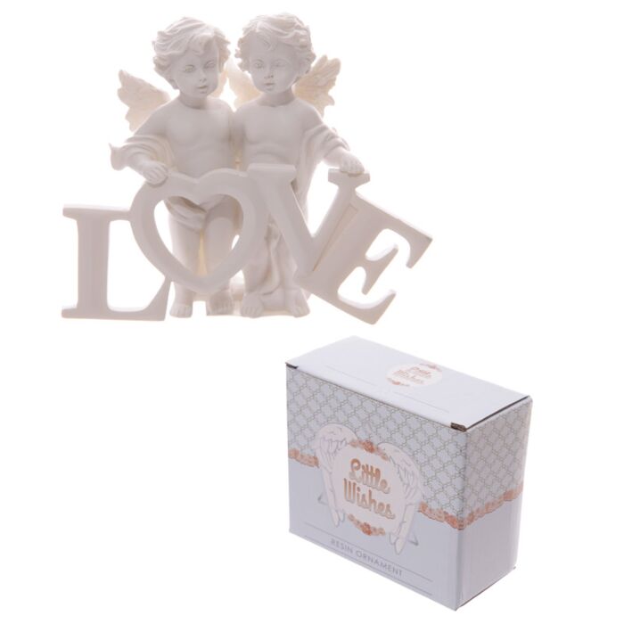 Puckator Cherubs Pair Holding LOVE Letters