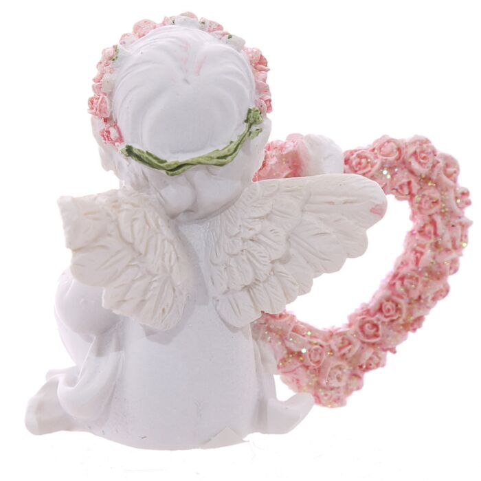 Puckator Cherub with Pink Rose Heart
