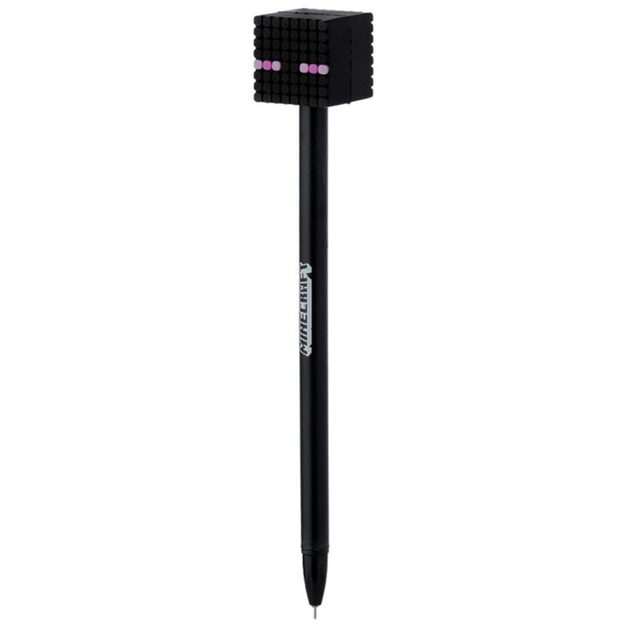 Puckator Minecraft Fine Tip Pen with Silicone Topper (Alex/Steve/Creeper/Enderman)
