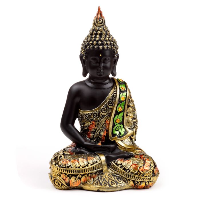 Puckator Black & Orange Gold Thai Buddha Contemplation