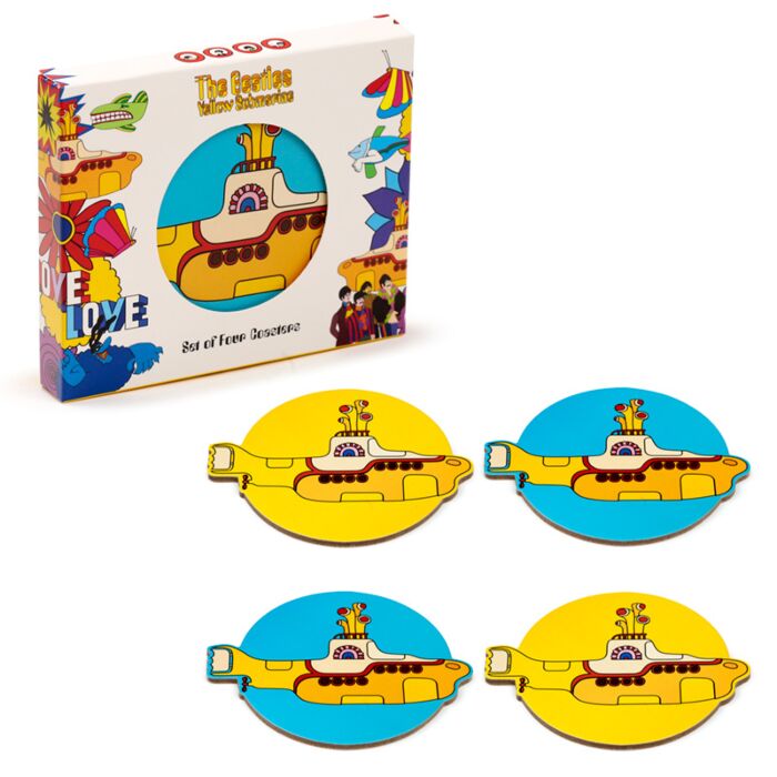 Puckator The Beatles Yellow Submarine Set of 4 Cork Coasters
