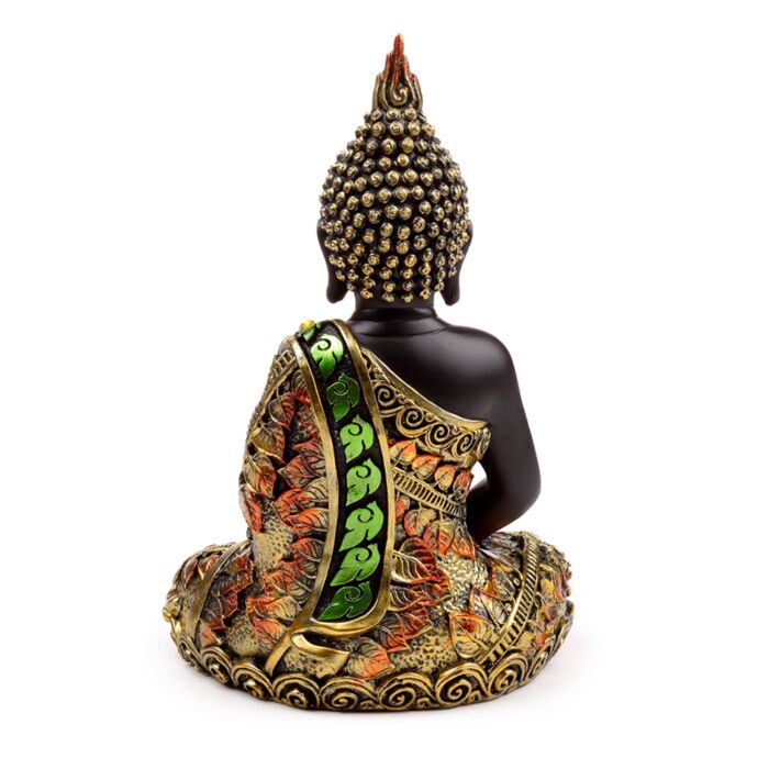Puckator Black & Orange Gold Thai Buddha Contemplation