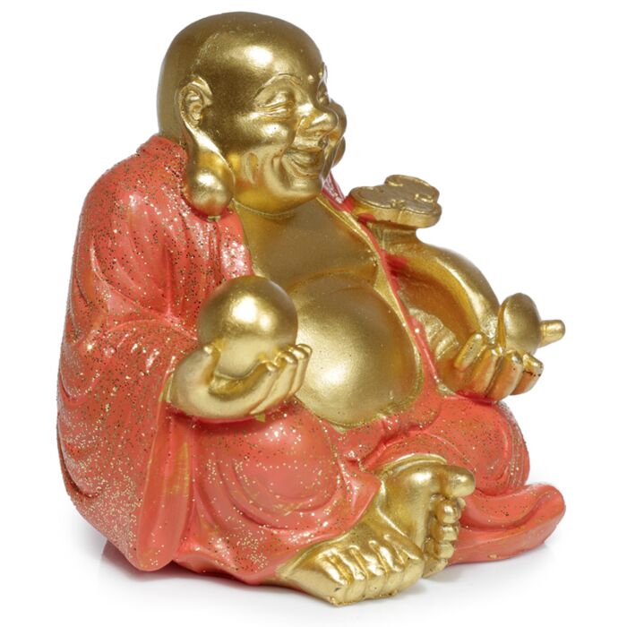Puckator Mini Lucky Glitter Chinese Laughing Buddha 8cm