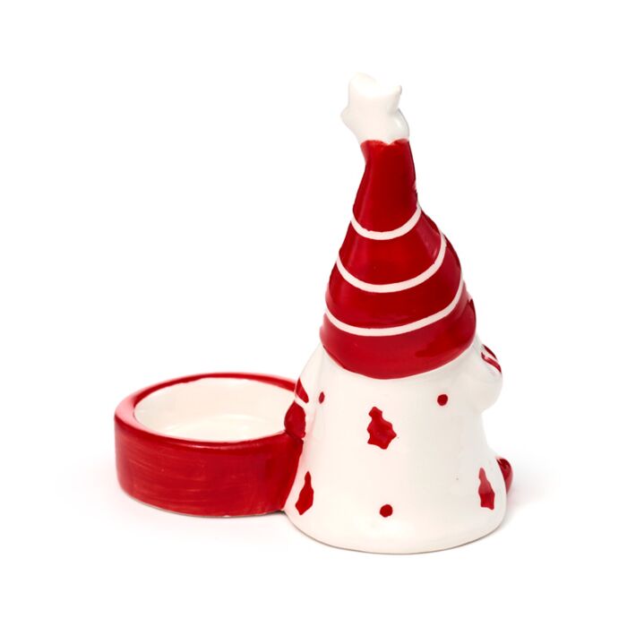 Puckator Ceramic Christmas Gonk Tea Light Candle Holder