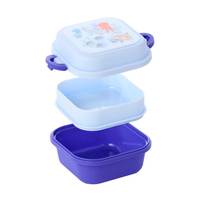 Puckator Mariniverse Clip Lock Stacked Bento Snack Lunch Box