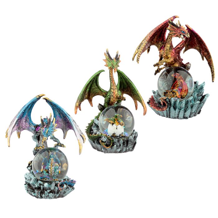 Puckator Dark Legends Crystal Orb Dragon Mother Snow Globe