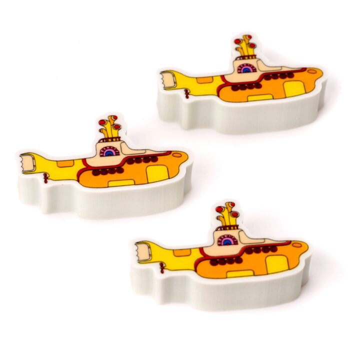 Puckator The Beatles Yellow Submarine 3 Piece Eraser Set