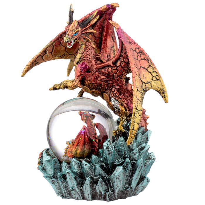 Puckator Dark Legends Crystal Orb Dragon Mother Snow Globe