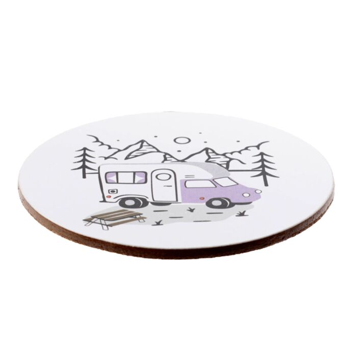 Puckator Wildwood Caravan Set of 4 Cork Coasters