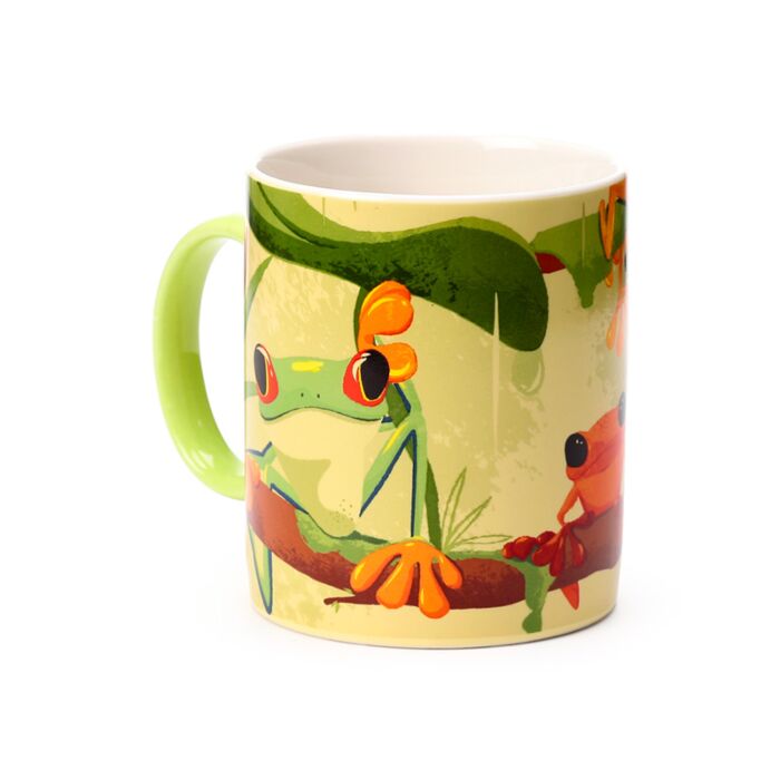 Puckator Tropical Frogs Porcelain Mug
