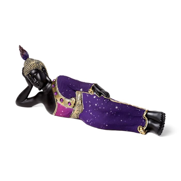 Puckator Purple & Black Thai Buddha Reclining