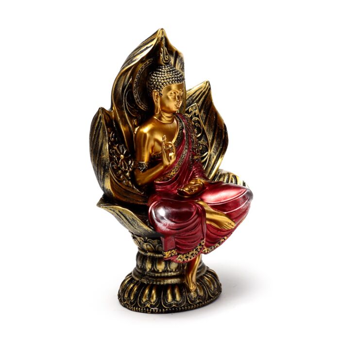 Puckator Red & Gold Thai Buddha Seated Lotus