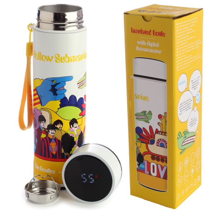 Puckator The Beatles Yellow Submarine Hot & Cold Digital Thermometer Bottle