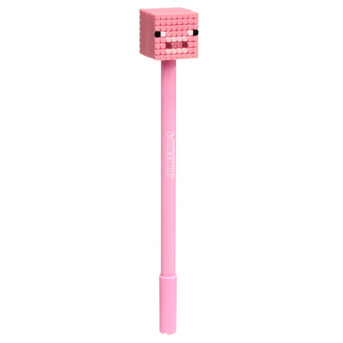 Puckator Minecraft Fine Tip Pen with Silicone Topper (Pig/Bee/Zombie/Skeleton)
