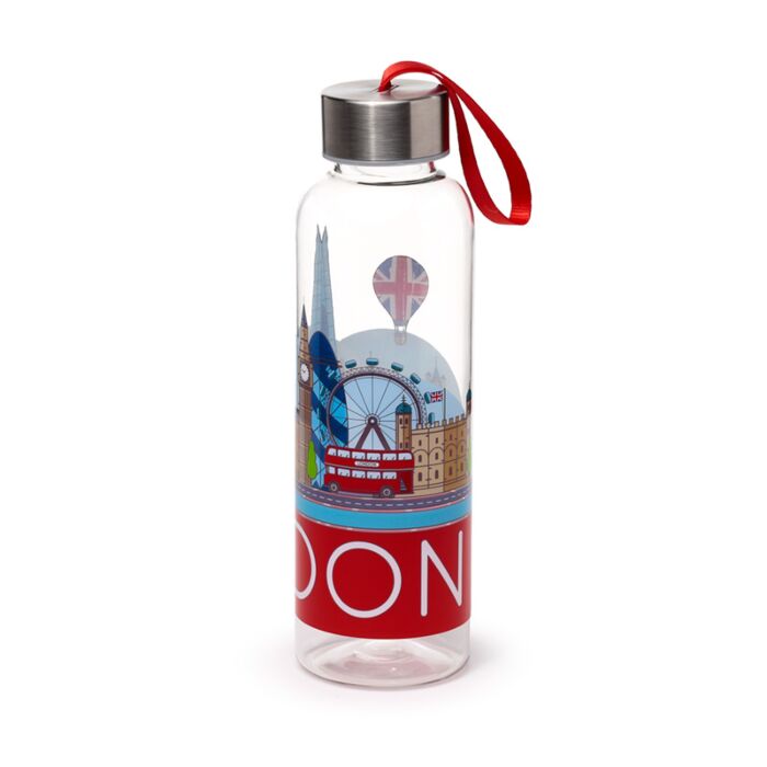 London Icons Panorama 500ml Water Bottle with Metallic Lid