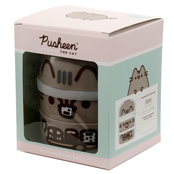 Puckator Pusheen the Cat Stacked Round Bento Lunch Box