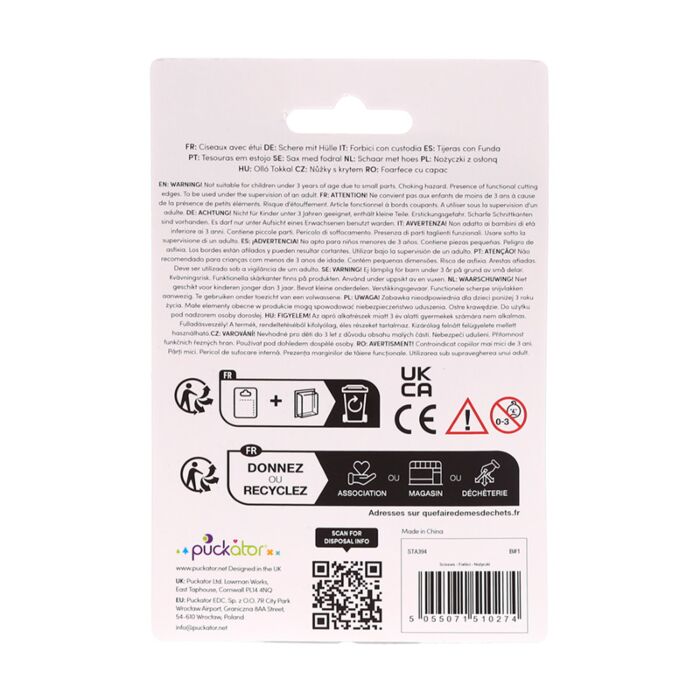 Puckator Adoramals Wild Kids Scissors in Magnetic Holder