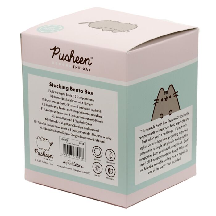 Puckator Pusheen the Cat Stacked Round Bento Lunch Box