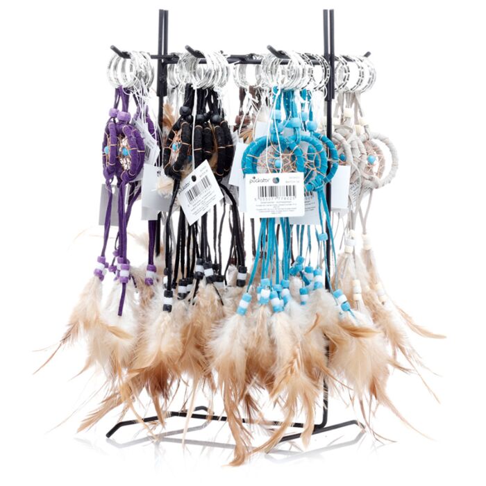 Puckator Mini Feather Dreamcatcher Key Ring with Beads