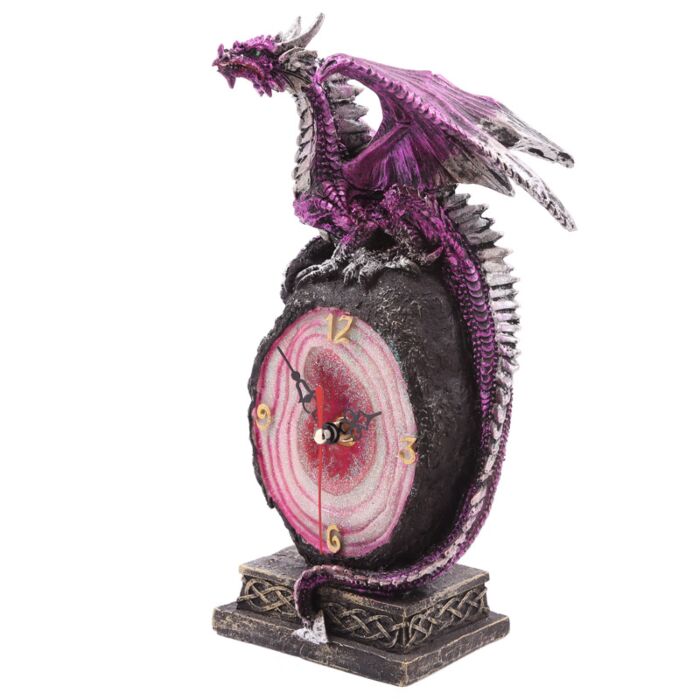 Puckator Geode Crystal Dragon Mantle Clock