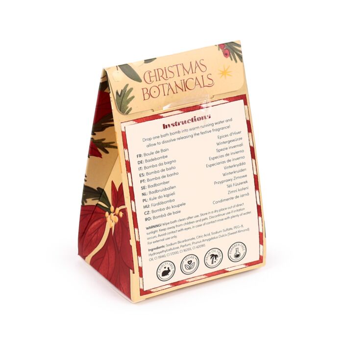 Puckator Christmas Botanicals Bath Bomb in Gift Box