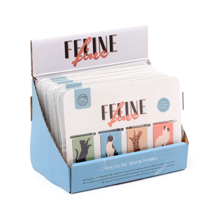 Puckator Feline Fine Cats Magnetic Bookmark Set