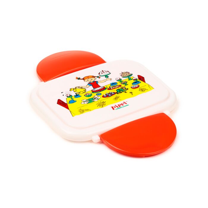 Puckator Pippi Longstocking Clip Lock Stacked Bento Lunch Box with Cutlery