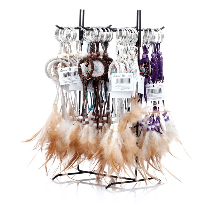 Puckator Mini Feather Dreamcatcher Key Ring with Beads