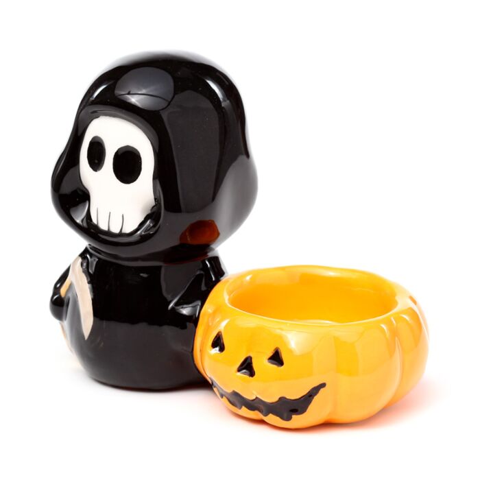 Puckator Ceramic Skull Boy Tea Light Candle Holder