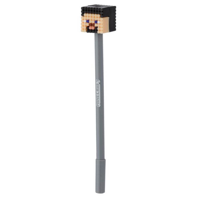 Puckator Minecraft Fine Tip Pen with Silicone Topper (Alex/Steve/Creeper/Enderman)