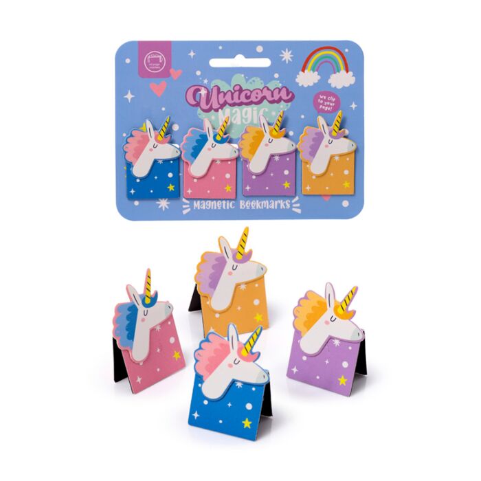 Puckator Unicorn Magic Shaped Magnetic Bookmark Set