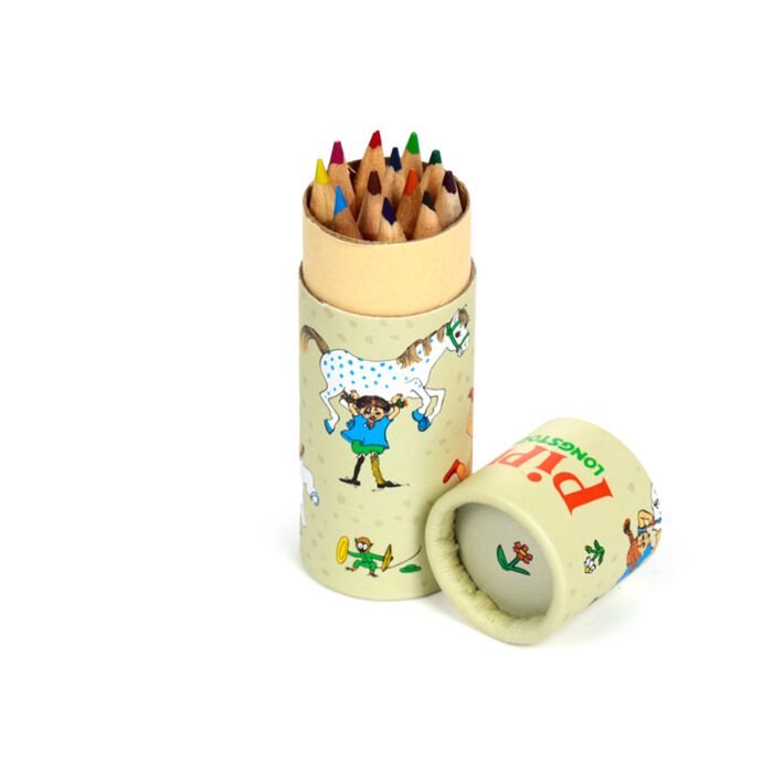Puckator Pippi Longstocking Pencil Pot with 12 Colouring Pencils