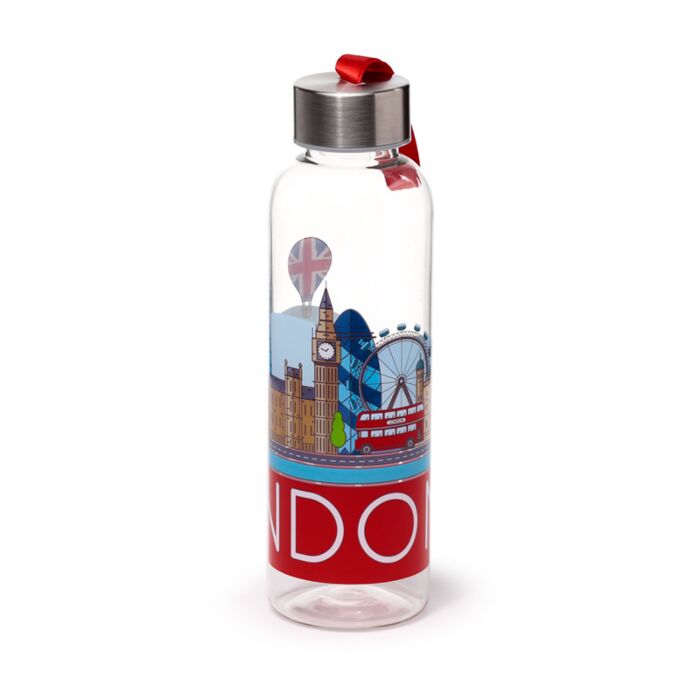 London Icons Panorama 500ml Water Bottle with Metallic Lid