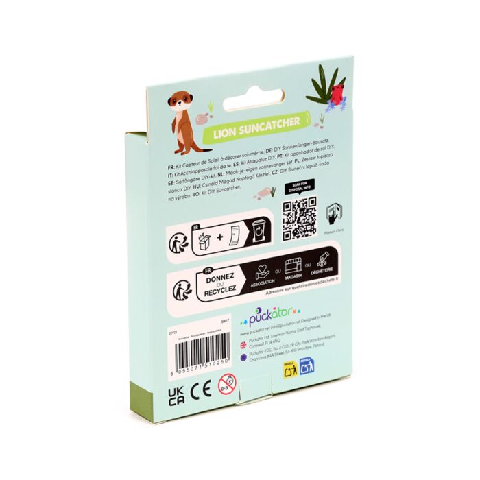 Puckator Zooniverse Lion Paint Your Own DIY Suncatcher