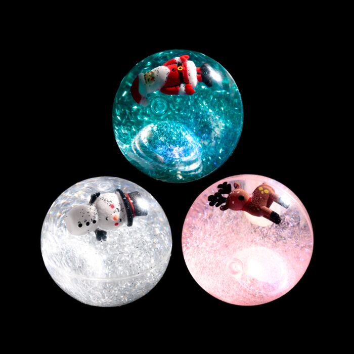 Puckator Jingle Bunch Christmas High Bounce LED Flashing Bouncy Ball
