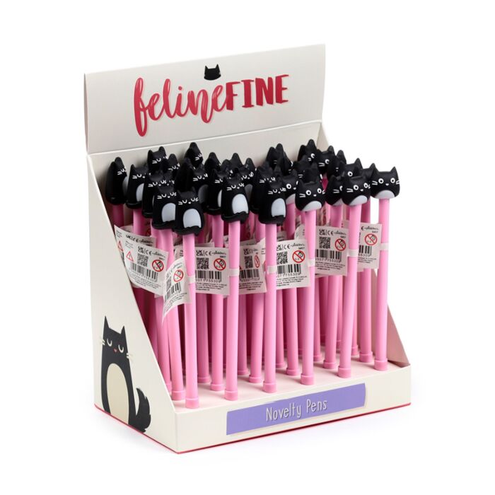 Puckator Feline Fine Black Cat Fine Tip Pen