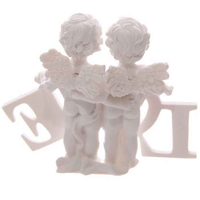 Puckator Cherubs Pair Holding LOVE Letters