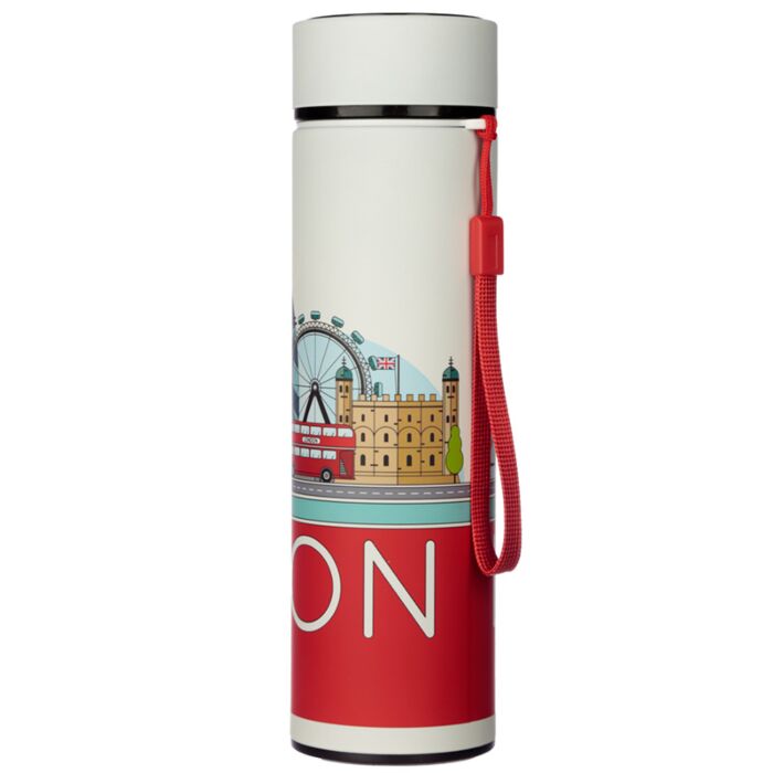 Puckator London Icons Hot & Cold Digital Thermometer Bottle