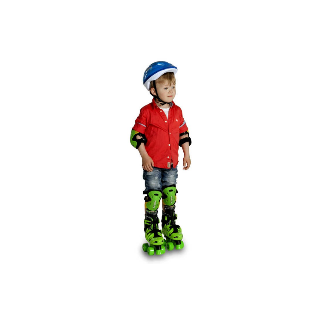 Elektra Hardshell Elbow and Knee Pad Green for Kids Boys Girls