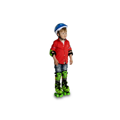 Elektra Hardshell Elbow and Knee Pad Green for Kids Boys Girls