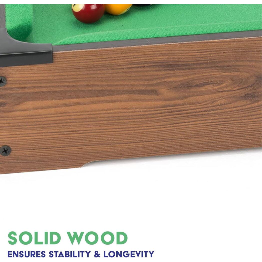 Power Play Kids Pool Billiard Snooker Indoor Table Top Game - 20"