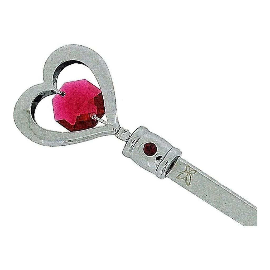 Crystocraft Chrome Plated Heart Letter Opener Made with Swarovski Crystals